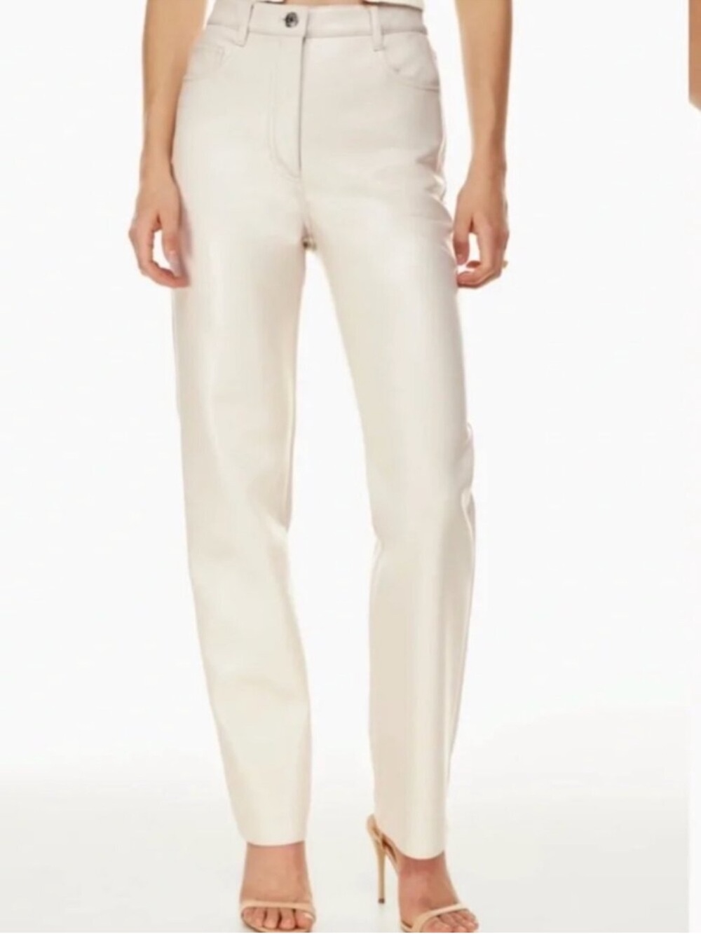 Wilfred Cream High-Rise Straight-Leg Pants
